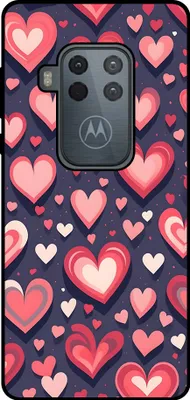 Obrázok produktu pre Smartphonica Puzdro na telefón vhodné pre Motorola One Zoom s potlačou srdca - TPU zadný kryt Puzdro s dizajnom srdca