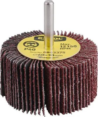 Image de Disque à lamelles EXTOL PREMIUM sur tige, Ø 60 x 30 x 6 mm, P80