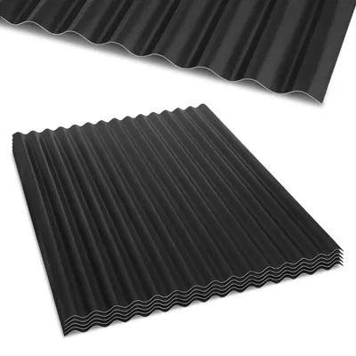 Produktbild von ISOISL 5x ASA-PVC Wellplatten 1,5mm 117x93cm Dachplatten Grau Carport Gartenhaus
