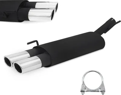 Produktbild von JOM Stahl Sportauspuff Auspuff 2x oval VW Golf 3 Endschalldämpfer Edelstahl