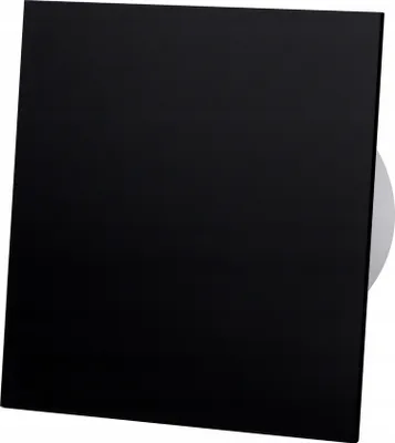 Image de Ventilateur de salle de bain airRoxy Badlüfter, diamètre 100 mm, ventilateur mural en plexiglas, finition noir brillant