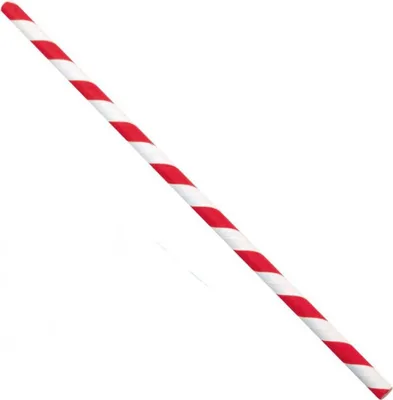 Produktbild von Trinkhalm aus Papier 100 Stück rot weiß