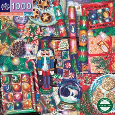 Produktbild von eeBoo Puzzle Weihnachtsdekoration - 1000 Teile - Lernspiel