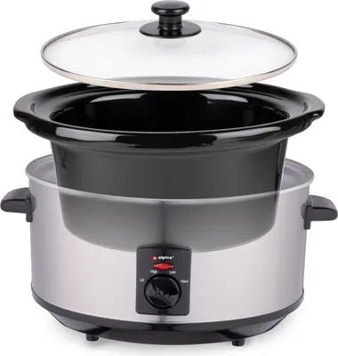 Image de ALPINA Cuisinière à braises BSJ40-B2B, 3,5 L, 240 W