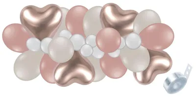 Produktbild von Ballongirlande roségold 60 tlg.