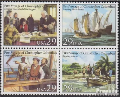 Produktbild von Briefmarken USA 1992 Mi 2214-2217 Viererblock (kompl.Ausg.) postfrisch Entdeckung Amerikas