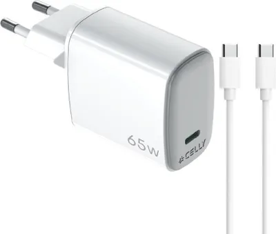Image de Celly UPTC1USBC65WCTC chargeur d'appareils mobiles Smartphone, Tablette Blanc USB Intérieure