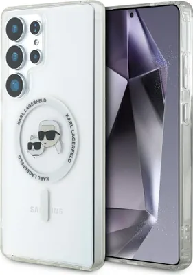 Image de KARL LAGERFELD case passend für SAMSUNG S25 Ultra KLHMS25LHLSKCH (Magnetic IML Metal KC Heads) blanc