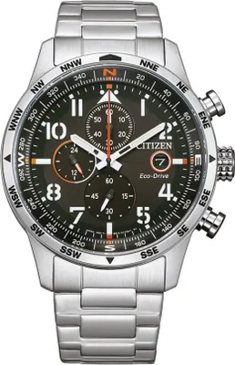 Obrázek produktu pro Herrenuhr mit Eco-Drive Serie: Pilot Chronograph - Citizen Modell: CA0790-83E