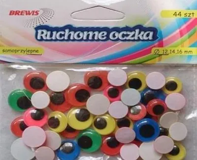 Produktbild von Bunte Wackelaugen, 44 Stück (Schul- und Schrein)