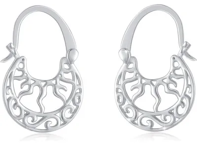 Produktbild von Creolen 925 Sterling Silber Tier Motiv Schildkröte Pinguin Waschbär Katze Fledermaus Auge Eule Sonne Mond Geschenk für Damen Mädchen