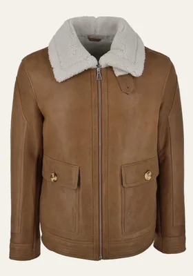 Produktbild von Kuschelige Damen-Lammfelljacke mit Curly-Lammfell im cleanen, geraden Schnitt - Größe: S