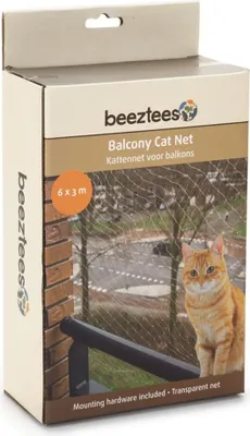 Produktbild von Beeztees Katzenschutznetz für Balkone Transparent 6 x 3 m 410483