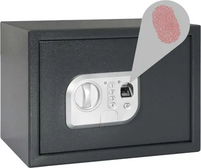 Produktbild von vidaXL Digitaler Safe mit Schloss Dunkelgrau 35 x 25 x 25 cm Stahl