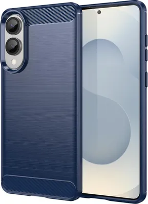 Produktbild von Mobigear Brushed Slim Samsung Galaxy S25 Edge Hülle Flexibles TPU Backcover - Blau