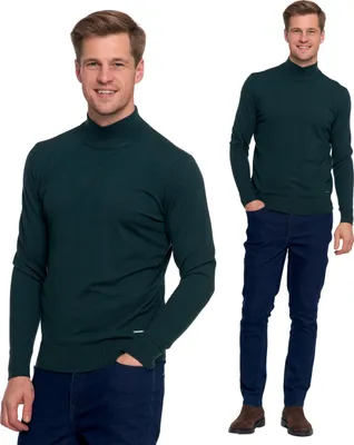 Immagine prodotto di Elegante Maglione Da Uomo Mezzo Collo Classico Liscio Alla Moda Aderente Moraj L