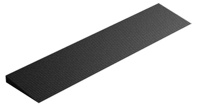 Produktbild von Wiltec Türschwellenrampe 900x200x35 mm für Rollstuhl & Rollator, schwarz, Rollstuhlrampe aus Vollgummi, rutschfeste Oberfläche, Bordsteinrampe kürzbar