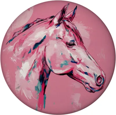 Produktbild von Pferdekopf im Aquarellstil Magnet - Kunstvoller Magnet