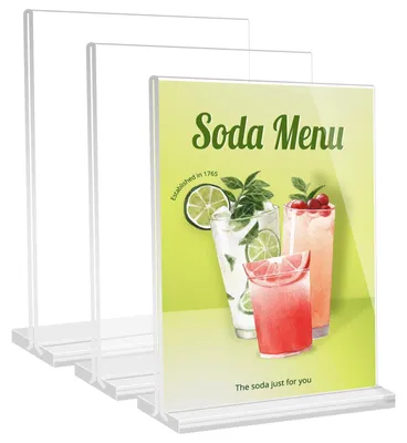Image de Lot de 3 supports en acrylique pour table, format A4