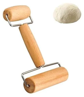 Zdjęcie produktu dla Wałek do ciasta drewniany pieczenia pizzy chleba dla piekarza 25 cm