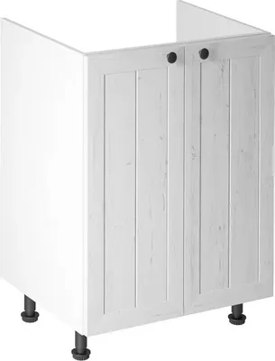 Produktbild von Spülenunterschrank 60 cm ohne Arbeitsplatte mit 2 Türen, Provence D60Z Weiß/Matt