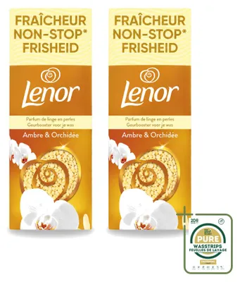 Productafbeelding van 2 x Lenor Geurparels Gouden Orchidee - 570 g - Voordeelverpakking - 2 stuks