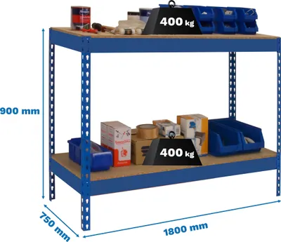 Zdjęcie produktu dla Stół roboczy i stelaż metalowy bez parafuzów SIMONWORK BASIC 2 901875-2 AZUL/MADEIRA
