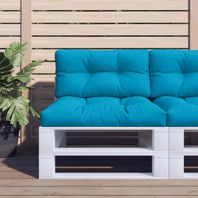 Obrázek produktu pro Odolné polštáře z palet Světle modrá 70x40x12 cm Látkové polštáře na zahradní nábytek Nábytek4556838
