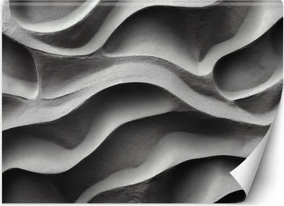 Produktbild von Vlies fototapete Wellen aus Beton 3D 350x245 cm Feeby Grau inkl. Kleber einfache Montage