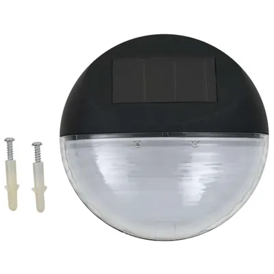 Immagine prodotto di vidaXL Luci solari da parete per esterni LED 12 pz. Nero rotondo