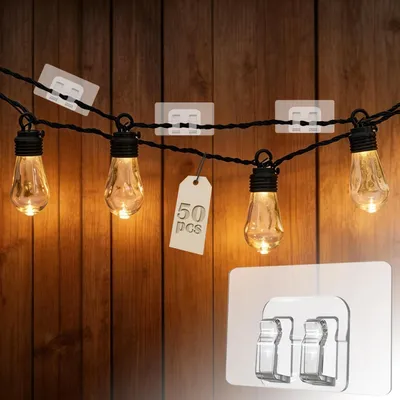 Immagine prodotto di Omgoods - Set di 50 clip adesive trasparenti per cavi