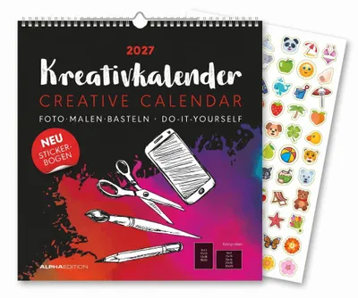 Produktbild von Kreativkalender XL schwarz 2027