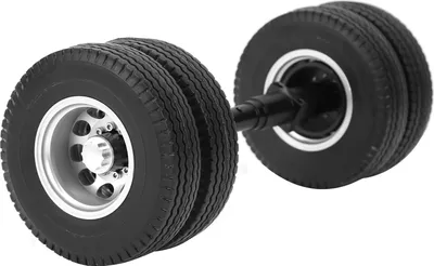 Obrázok produktu pre Pneumatika zadnej nápravy bez pohonu s 10 otvormi pre náboje kolies pre príves Tamiya 1/14