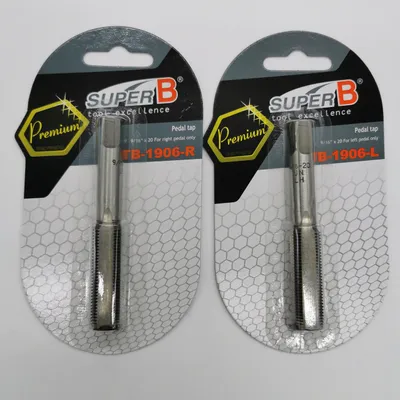 Produktbild von Super B Gewindebohrer Set 9/16" für Pedale Satz rechts & links Gewinde Tretarm