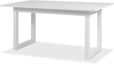 Productafbeelding van Eettafel wit, uitschuifbaar, 160-200 cm, moderne eettafel geschikt voor
