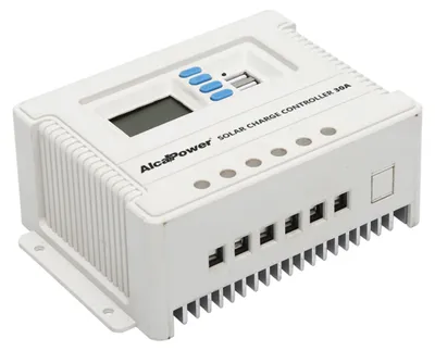 Obrázok produktu pre Solárny regulátor nabíjania Alcapower PWM 30 A, 12 V, 24 V s automatickou detekciou napätia a dvojitým USB výstupom pre fotovoltaické systémy