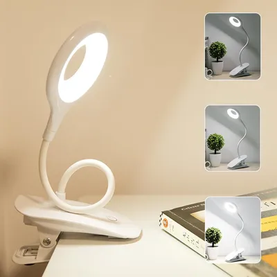 Image de Lampe de bureau - Lampe Klem - Pour la lecture et le travail - 3 niveaux de luminosité - 40 cm - Noir