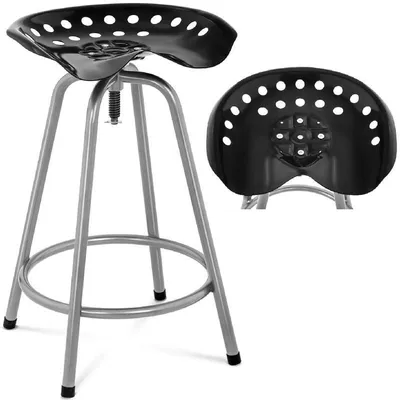 Imagen del producto de Taburete industrial para bar, modelo 714, con una altura de 188 mm, fabricado en aluminio y con una capacidad de carga de hasta 150 kg