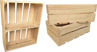 Produktbild von 4er Set Natur Holzkisten 25 x 40 x 30 cm massive Weinkisten in vielen Farben zur Auswahl Holz Kisten Obstkisten Apfelkisten, holzregal.