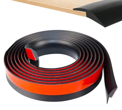 Productafbeelding van Zelfklevend PVC Vloerovergangsprofiel - Zwart, Hoogtecompensatie 5 mm, Lengte 2 m