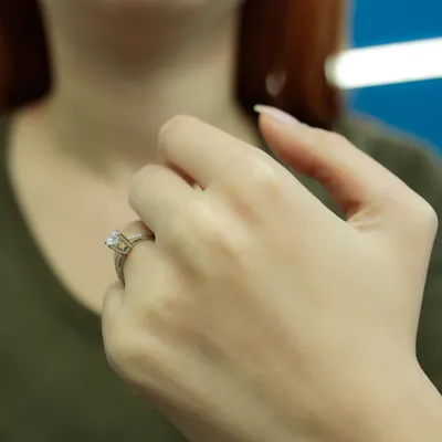 Produktbild von 0,55 Carat Diamant Solitär Ring Antragsring 14 Karat Weißgold