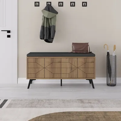 Obrázok produktu pre Skye Decor, Dune Bench - Hitit, skrinka na topánky, 100 % MELAMÍNOM POTRIEBOVANÁ SLIPBOARD, Hitit, 107 x 35 x 55 cm