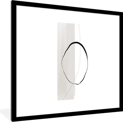 Produktbild von MuchoWow® Gerahmtes Poster Abstrakt - Pastell - Design 40x40 cm - Poster mit Schwarzem Bilderrahmen Wandposter Rahmen Foto Bilder - Poster - Plakat im Rahmen