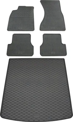 Produktbild von Rigum Gummi Fußmatten + Kofferraumwanne im Set für Audi A6 C7 4G