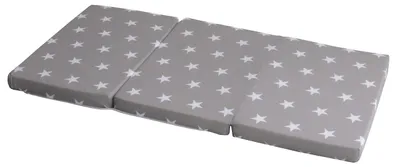 Produktbild von roba Kinder-Reisefaltmatratze Little Stars 60 x 120 cm, grau