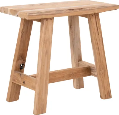 Produktbild von Hocker >Barcelona< in natur, Teak - 50x45x25cm (BxHxT)