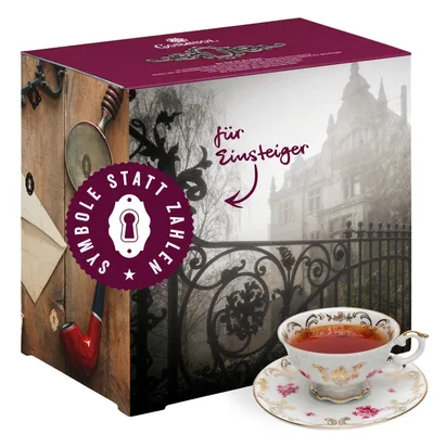 Produktbild von Corasol Escape & Tee Adventskalender für Einsteiger mit 24 Premium Tees & Escape-Rätsel-Krimi: Mord im Herrenhaus (220 g)