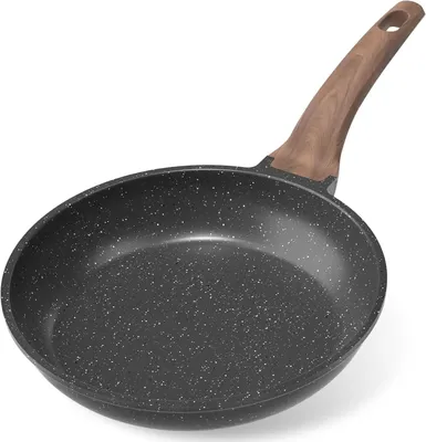 Produktbild von Bratpfanne 24 cm - Crêpepfanne - Antihaft-Graniteffektbeschichtung - Für Eier, Crêpes und Speck - Aluminium - Schwarz