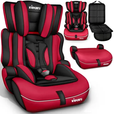 Productafbeelding van Autostoel kinderzitje - 9-36 kg - 1-12 jaar - Zwart en rood
