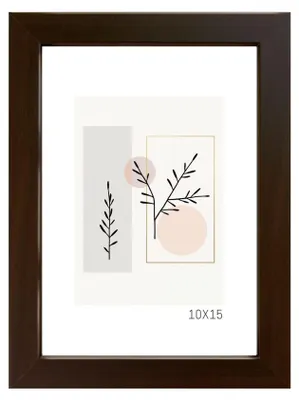 Produktbild von MDF BASIC Bilderrahmen für Fotos 10x15 cm braun 1 Stück.
